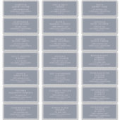 Eenvoudige blauwe grijze Adresetiketten Sticker (Voorkant)