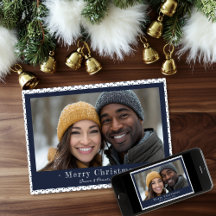 Eenvoudige Blauwe Grijze Sneeuwvlok Kerstfoto Vaka