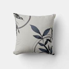 Eenvoudige, blauwe, grijze Waterverf lekt Kussen