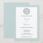 Eenvoudige blauwe groene en dollaire uitnodiging t (Voorkant / Achterkant)