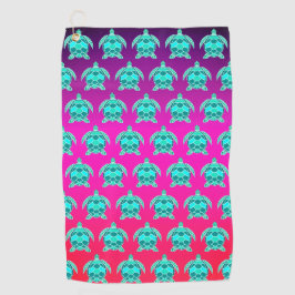 Eenvoudige  blauwe groene schildpad blauwgroen Zee Golfhanddoek