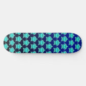 Eenvoudige blauwe groene schildpad blauwgroen Zee Persoonlijk Skateboard (Horizontaal)