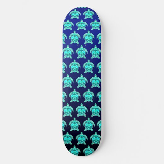 Eenvoudige blauwe groene schildpad blauwgroen Zee Persoonlijk Skateboard (Voorkant)