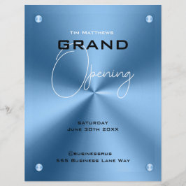 Eenvoudige Blauwe grote opening moderne Flyer