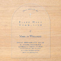 eenvoudige blauwe inkt Eerste Heilige Communie