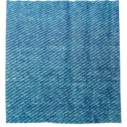 Eenvoudige blauwe jans Denim Textile Textile | Douchegordijn (Voorkant)