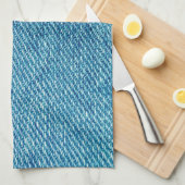 Eenvoudige blauwe jans Denim Textile Textile | Theedoek (Quarter Fold)