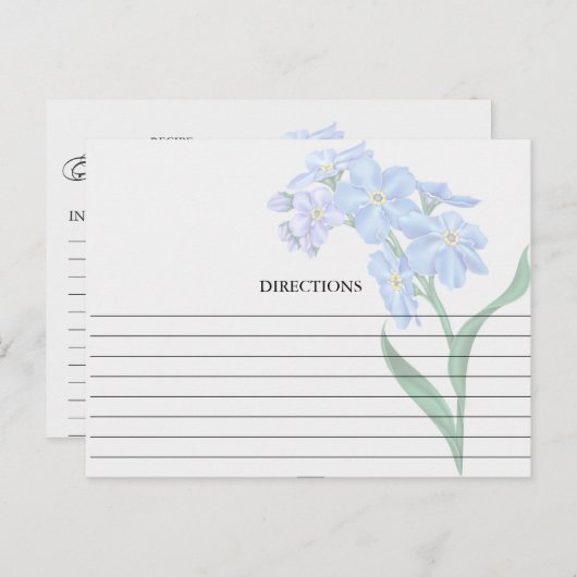 Eenvoudige blauwe kaart die je niet hoeft te gebru (Voorkant / Achterkant)