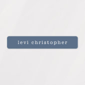 Eenvoudige blauwe Kinder naamlabels Labels (Design 1)