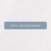 Eenvoudige blauwe Kinder naamlabels Labels (Design 2)