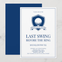 Eenvoudige Blauwe Laatste Swing Golf Bachelorfeest