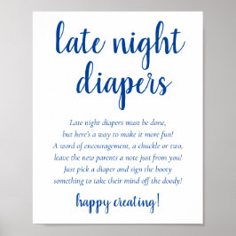 Eenvoudige Blauwe Late Night Luiers | Cerulean Sho Poster