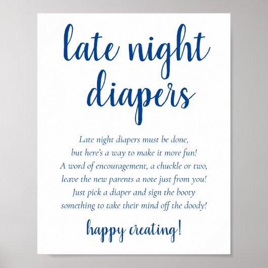 Eenvoudige Blauwe Late Night Luiers | Cerulean Sho Poster (Voorkant)