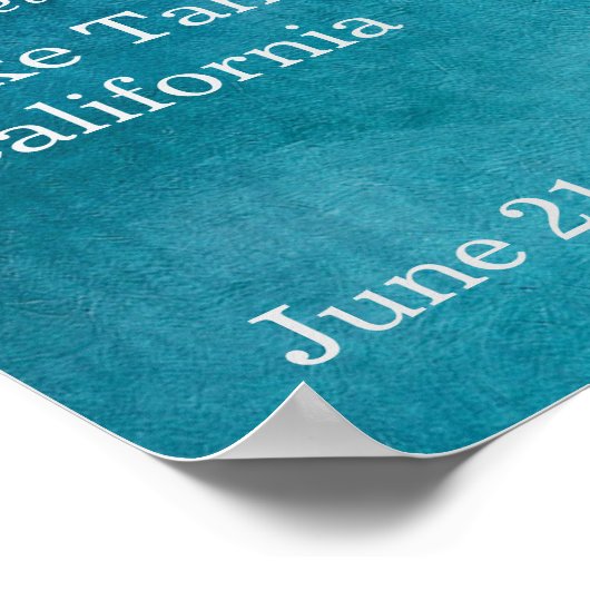 Eenvoudige blauwe legance bruiloft poster (Hoek)