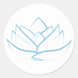 Eenvoudige blauwe Lotus Flower Sticker