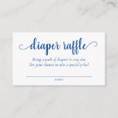 Eenvoudige blauwe luier Raffle | ceruleaans Baby s Informatiekaartje (Voorkant)