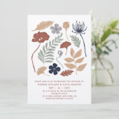 Eenvoudige blauwe mammoetbloemen - Moderne bruilof Kaart (Staand voorkant)