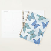 Eenvoudige blauwe, mooie Butterflies Waterverf Cut Planner (Display)