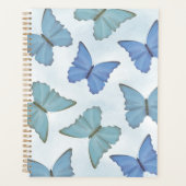 Eenvoudige blauwe, mooie Butterflies Waterverf Cut Planner (Voorkant)