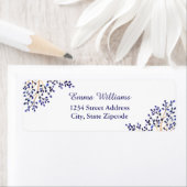 Eenvoudige Blauwe Natuur Adresetiketten Etiket (Insitu)