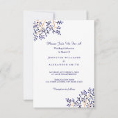 Eenvoudige blauwe Natuur bruiloft uitnodigingen (Voorkant)