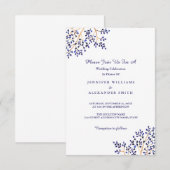 Eenvoudige blauwe Natuur bruiloft uitnodigingen (Voorkant / Achterkant)