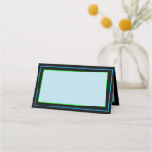 Eenvoudige blauwe Neon Place kaarten Plaatskaartje (Voorkant)