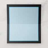 Eenvoudige blauwe Neon Place kaarten Plaatskaartje (Binnenkant ongevouwen)