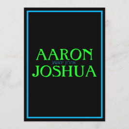 Eenvoudige Blauwe Neon Uitnodiging