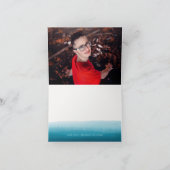 Eenvoudige blauwe ombre bedankkaart (Binnen)