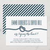 Eenvoudige blauwe ring zonder bruiloft kaart (Voorkant / Achterkant)