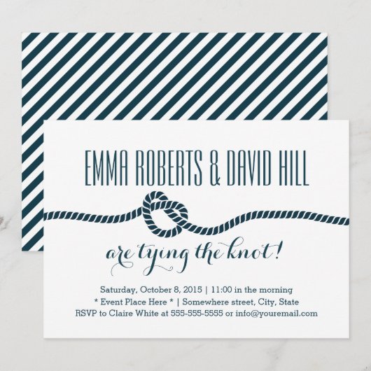 Eenvoudige blauwe ring zonder bruiloft kaart (Voorkant / Achterkant)