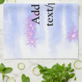 Eenvoudige blauwe roze waterverf voegt de naam van theedoek (Gevouwen)