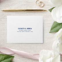 Eenvoudige blauwe RSVP