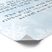 Eenvoudige blauwe sneeuwvlokken Hoe groot is Belly Poster (Hoek)