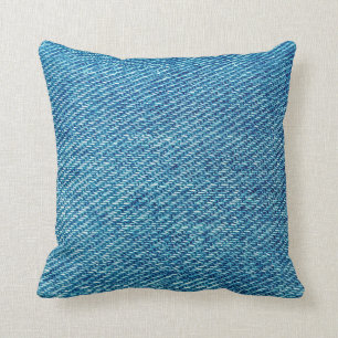 Eenvoudige Blauwe Spijkerbroek Denim Textuur   Kussen