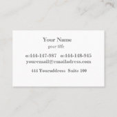 Eenvoudige, blauwe, stijlvolle zakelijke Kaart Visitekaartje (Achterkant)