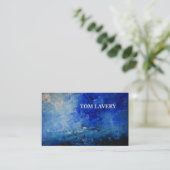 Eenvoudige, blauwe, stijlvolle zakelijke Kaart Visitekaartje (Staand voorkant)