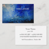 Eenvoudige, blauwe, stijlvolle zakelijke Kaart Visitekaartje (Voorkant / Achterkant)