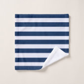 Eenvoudige blauwe streep bad handdoek (Wasdoekje)