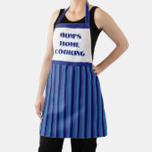 Eenvoudige blauwe strepe mam's thuiskoken schort (Insitu)