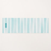 Eenvoudige, blauwe strepen , speciaal aangepast yogamat (Voorkant (horizontaal))