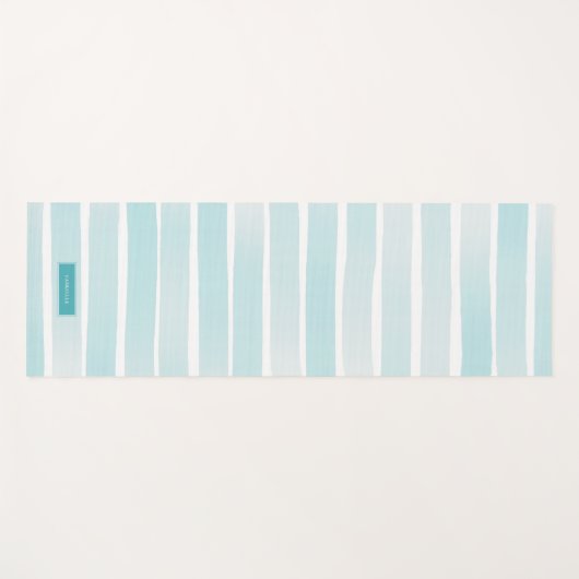 Eenvoudige, blauwe strepen , speciaal aangepast yogamat (Voorkant (horizontaal))