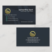 Eenvoudige blauwe Stripe Transport Route Logistics Visitekaartje (Voorkant / Achterkant)