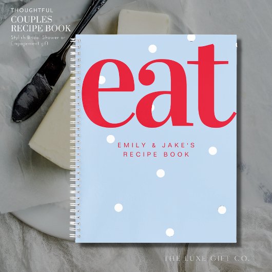 Eenvoudige Blauwe Vlek Koppels Verloving Cadeaurec Notitieboek