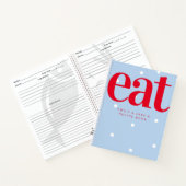 Eenvoudige Blauwe Vlek Koppels Verloving Cadeaurec Notitieboek (Binnen)