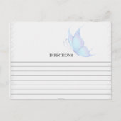 Eenvoudige blauwe vlinderreceptor briefkaart (Voorkant)