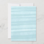 Eenvoudige blauwe Waterverf ballonnen Oh Boy Baby  Kaart (Achterkant)