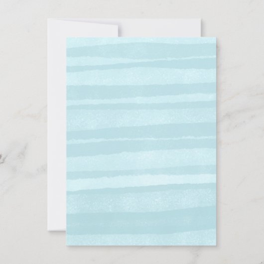 Eenvoudige blauwe Waterverf ballonnen Oh Boy Baby  Kaart (Achterkant)