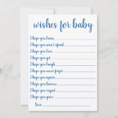 Eenvoudige blauwe wensen | Cerulean Keepsake Kaart (Voorkant)